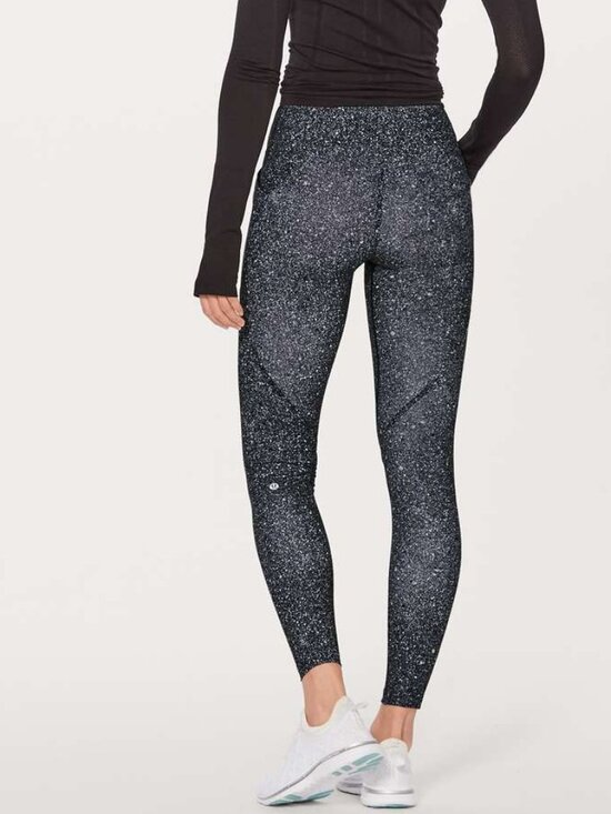 Lululemon Lead The Pack Tight Luxtreme 28" In Luminesce Splatter White Black - Picture 4 of 9